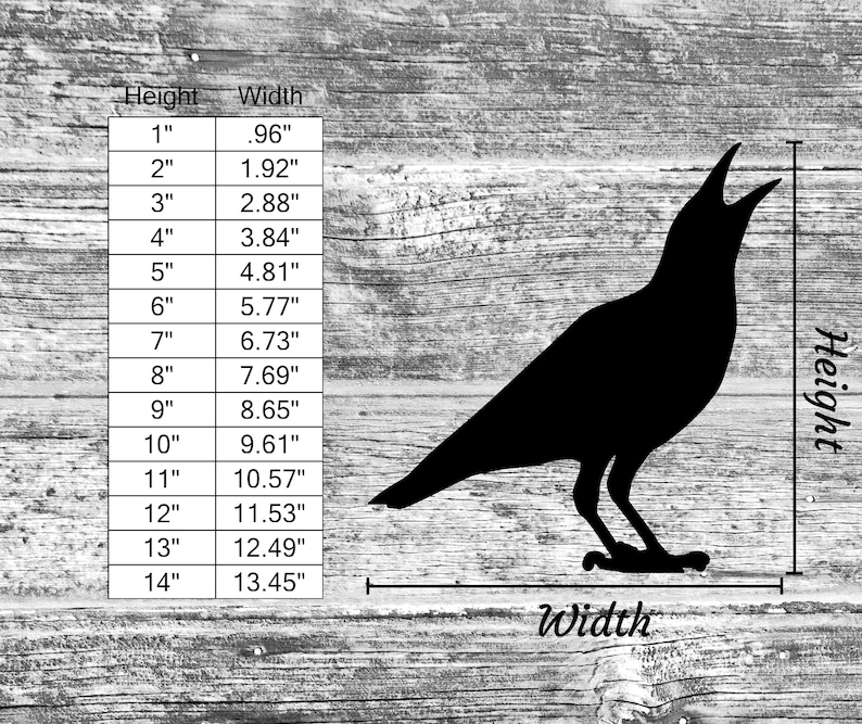 Unfinished Crow or Painted Wood Cutouts Set Wooden Raven Crow Ornament Crow Shape Sign Decor Solid Wood Fall Time Autumn image 2