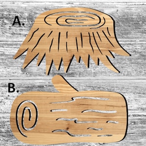 Bemalte Holzausschnitte oder Bemalte Holzausschnitte aus Holz, unbehandelt oder bemalt