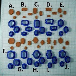 Emporte-pièces en forme de plaque - emporte-pièces en argile pour bijoux, emporte-pièces, emporte-pièces pour fondant (simple, pointu grp1)