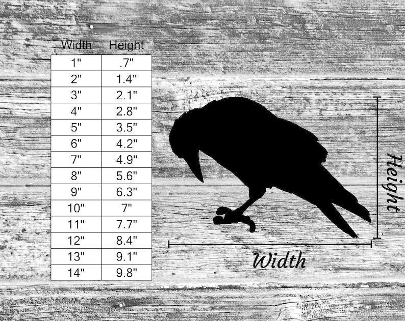 Unfinished Crow or Painted Wood Cutouts Set Wooden Raven Crow Ornament Crow Shape Sign Decor Solid Wood Fall Time Autumn image 4