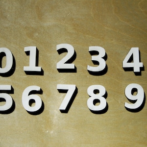 Painted Wooden Numbers or Unfinished Wood Cutouts Number, Modern House Numbers, Wood Numbers, Address Numbers, Set, Large Door Numbers Table