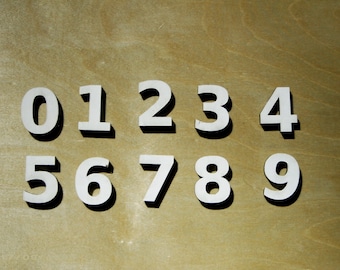 Painted Wooden Numbers or Unfinished Wood Cutouts Number, Modern House Numbers, Wood Numbers, Address Numbers, Set, Large Door Numbers Table