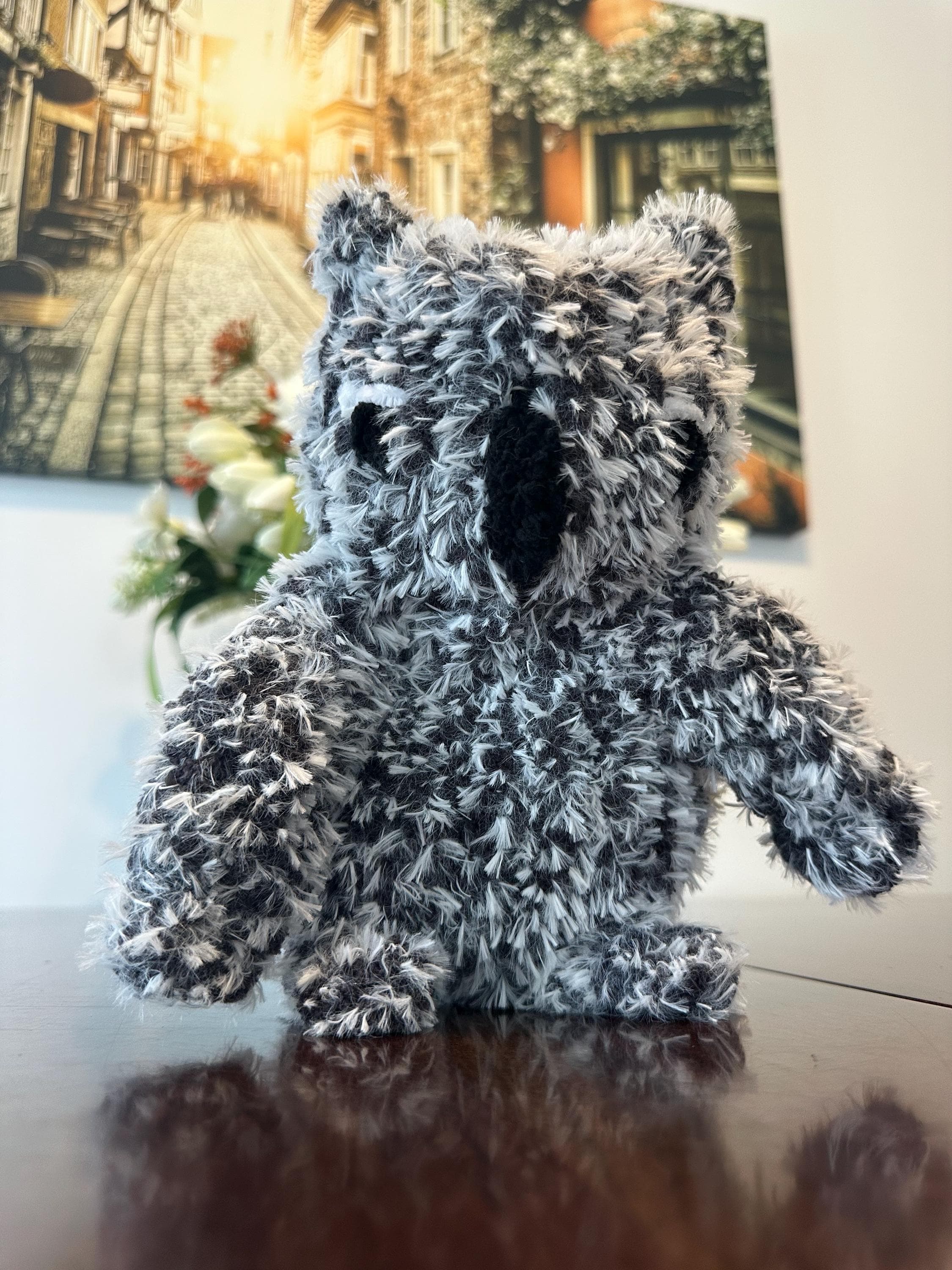 Handmade Owl Plush – 10” Finger Knit Woodland Stuffed Animal | Baby Shower Gift | Cozy N