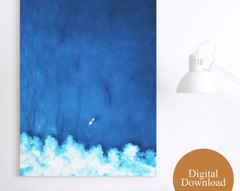 SURF 3 Surf Print, Ocean Print, Ocean Wall Art, Surf Printable Wall Art, Blue, Waves Print, Downloadable Wall Art, Waves, Oceans.