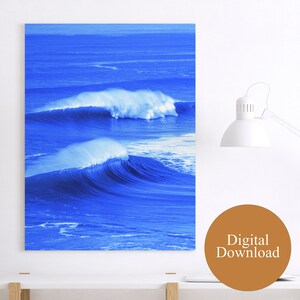 SURF 1 Surf Print, Ocean Print, Ocean Wall Art, Surf Printable Wall Art, Blue, Waves Print, Downloadable Wall Art, Waves, Oceans.