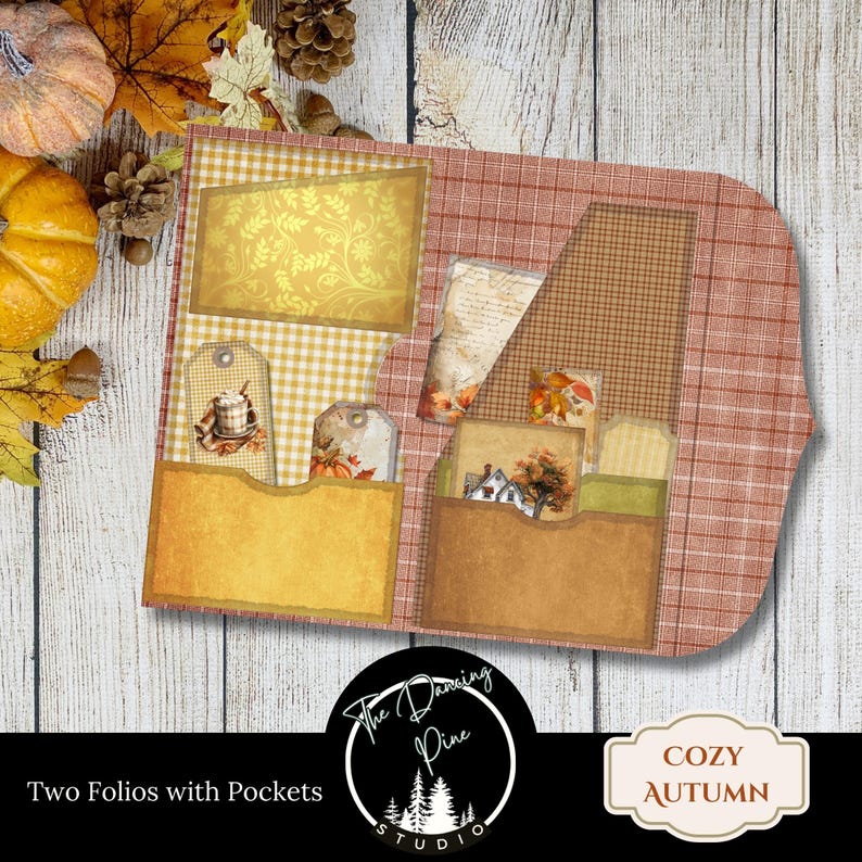 Digital Download | Junk Journal | Printable | Folio Pocket | Fall ...
