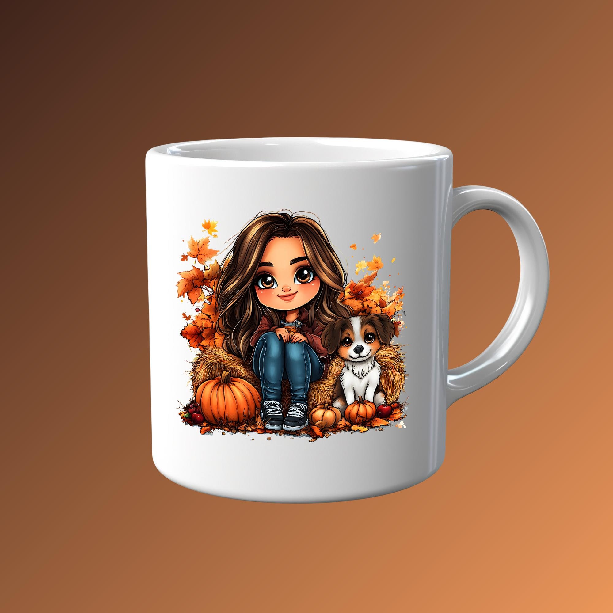 Chibi Fall Friends Clipart PNG - Etsy