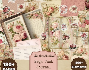 Rose Junk Journal Kit Vintage Floral Mega Bundle RP001