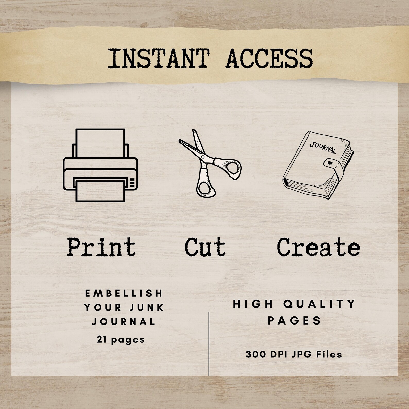 Neutral Junk Journal Pockets, Folio Bases, and Ephemera Add on Kit ...