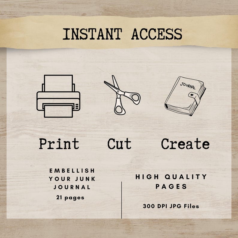 Neutral Junk Journal Pockets, Folio Bases, and Ephemera Add on Kit ...