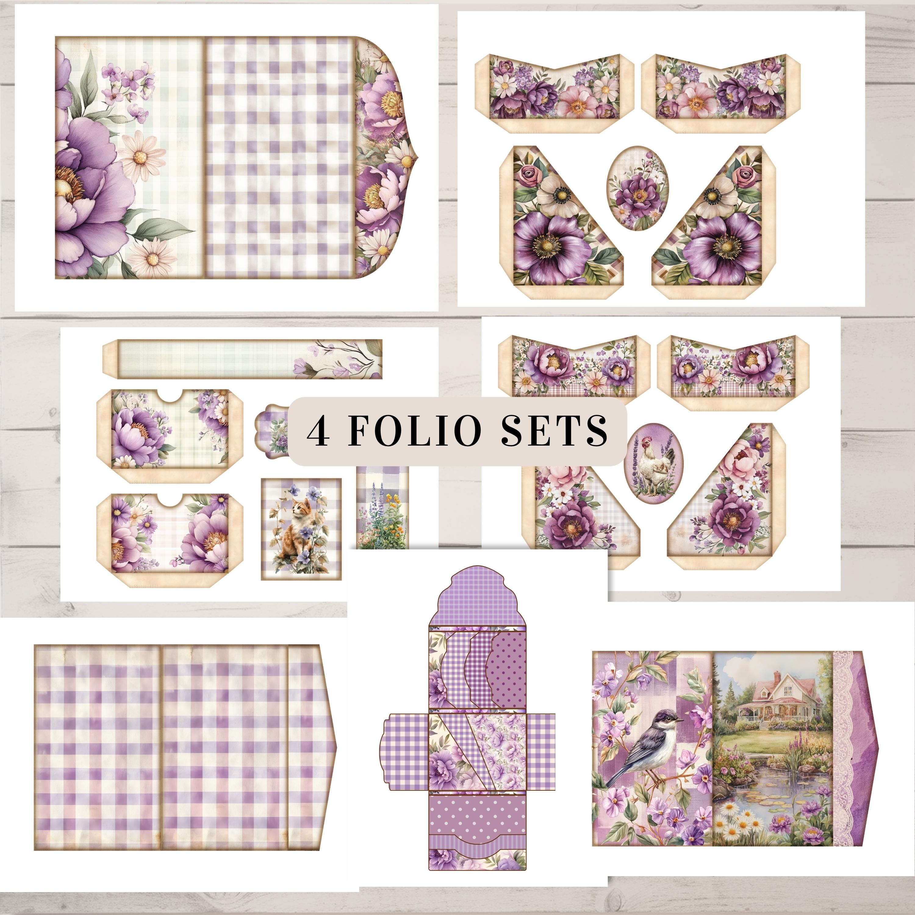 Purple Peonies Junk Journal Kit Includes 130+ Pages Printable Ephemera ...