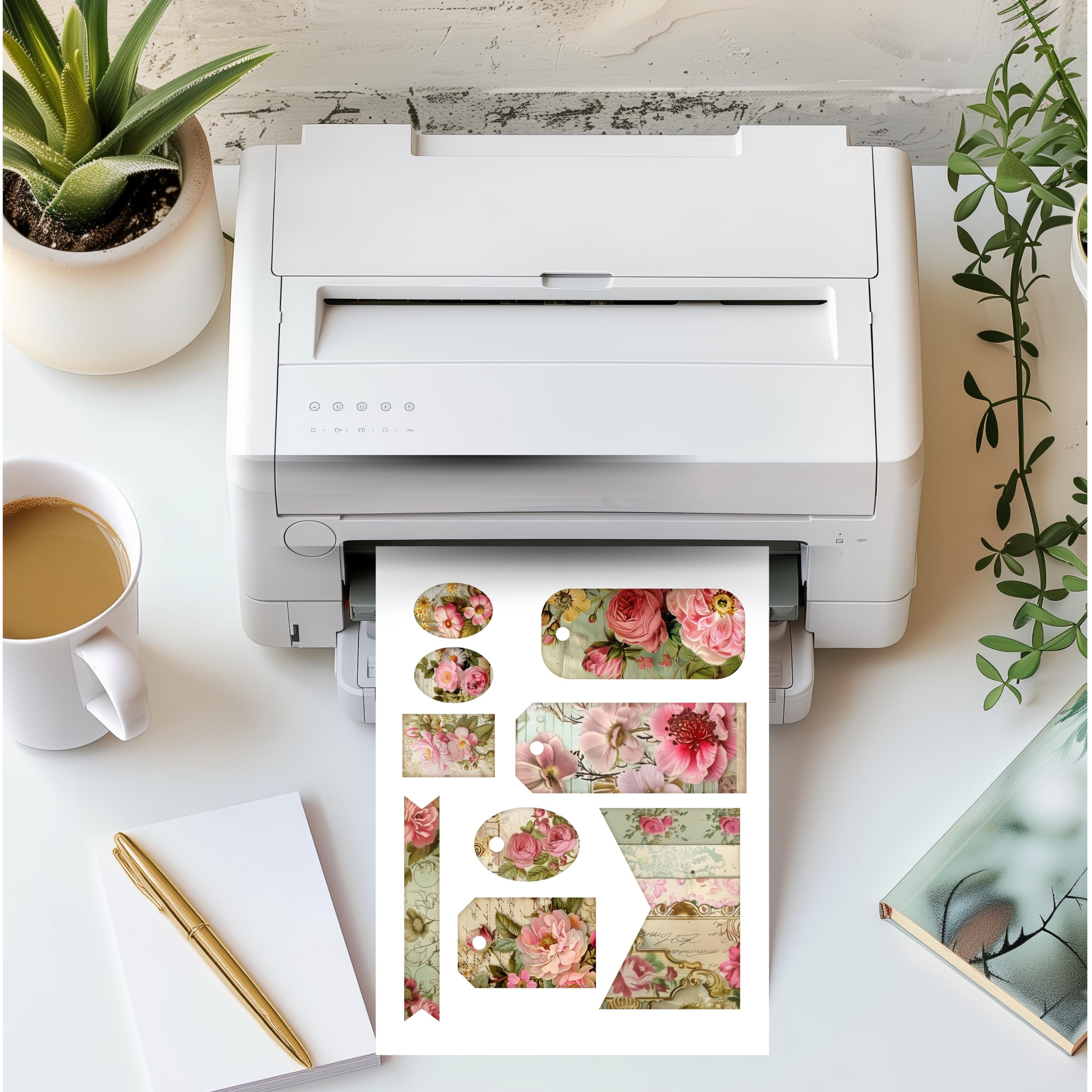 Rose Parlour Loaded Tags Junk Journal Kit - Printable Floral Tags ...