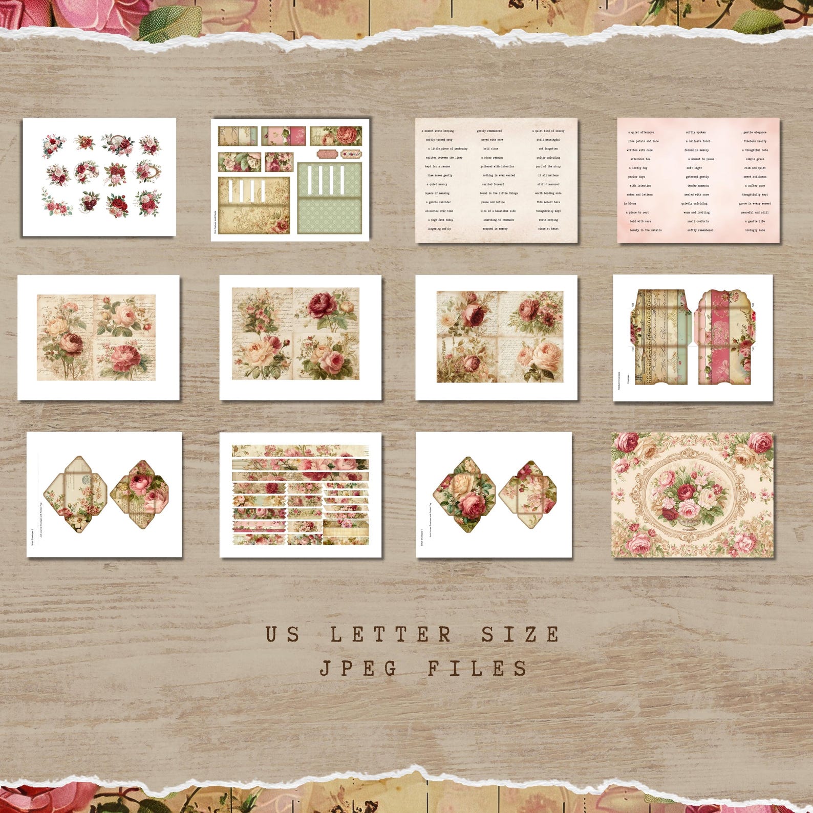 Rose Junk Journal Kit Vintage Floral Mega Bundle RP001 - Etsy