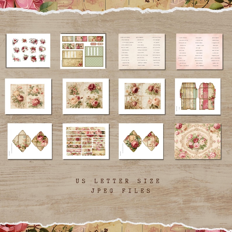 Rose Junk Journal Kit Vintage Floral Mega Bundle RP001 - Etsy