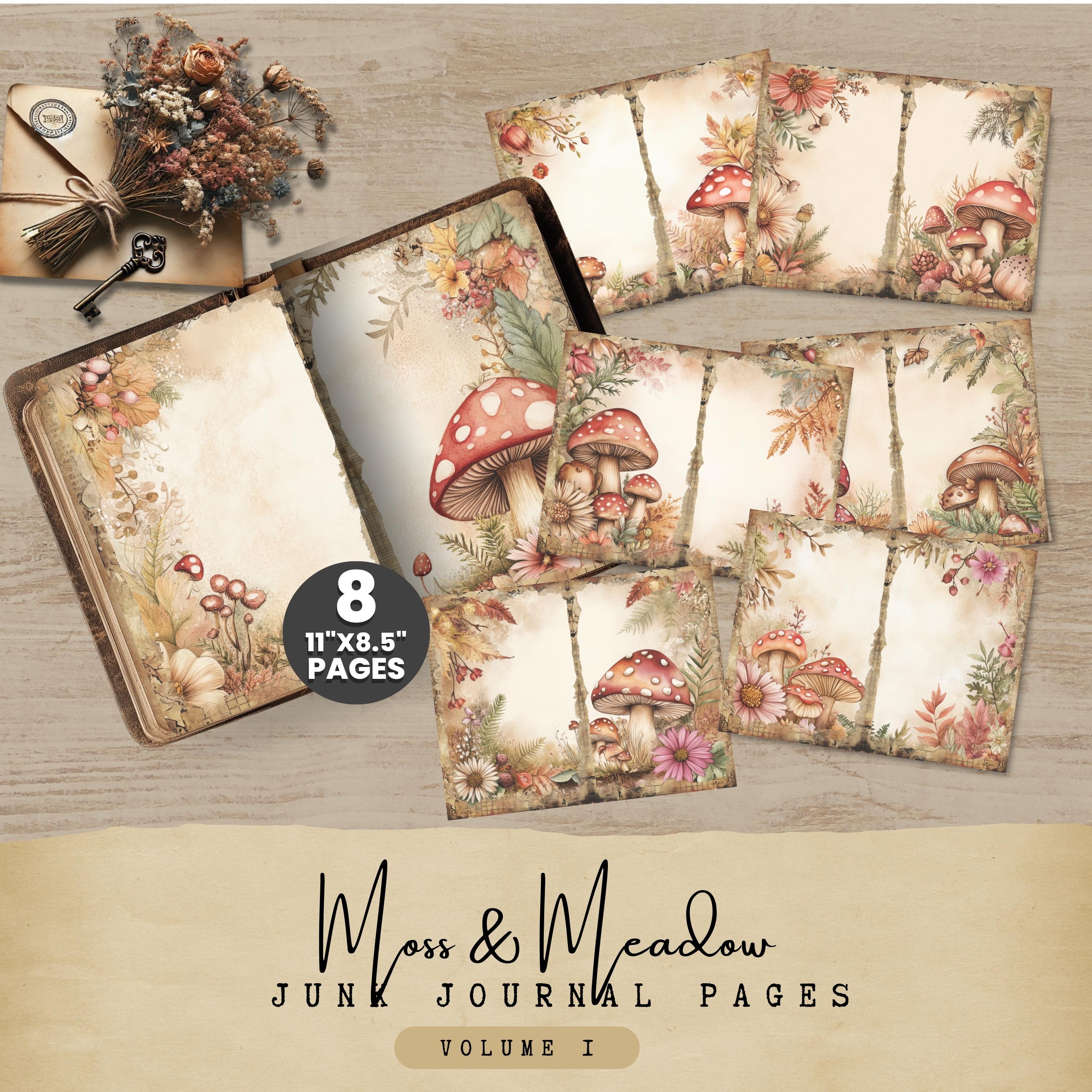 Woodland and Mushroom Junk Journal Pages Set 1, Nature-themed Printable ...