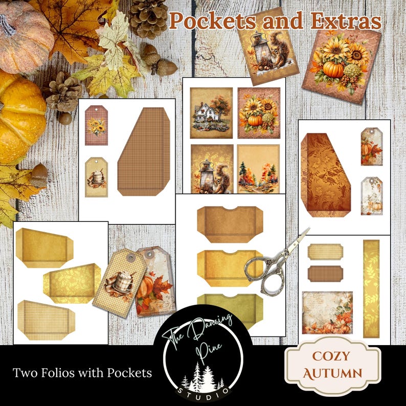 Digital Download | Junk Journal | Printable | Folio Pocket | Fall ...