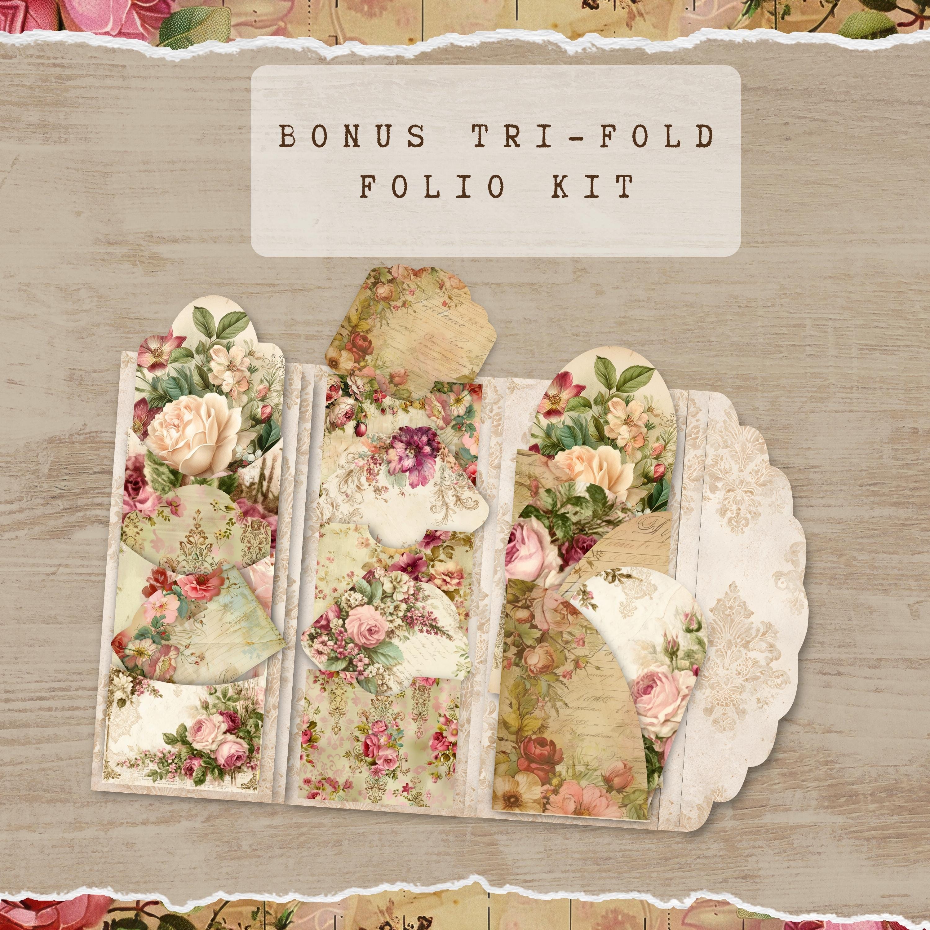 Rose Junk Journal Kit Vintage Floral Mega Bundle RP001 - Etsy