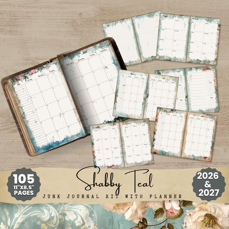 Teal 2026 Planner - Etsy