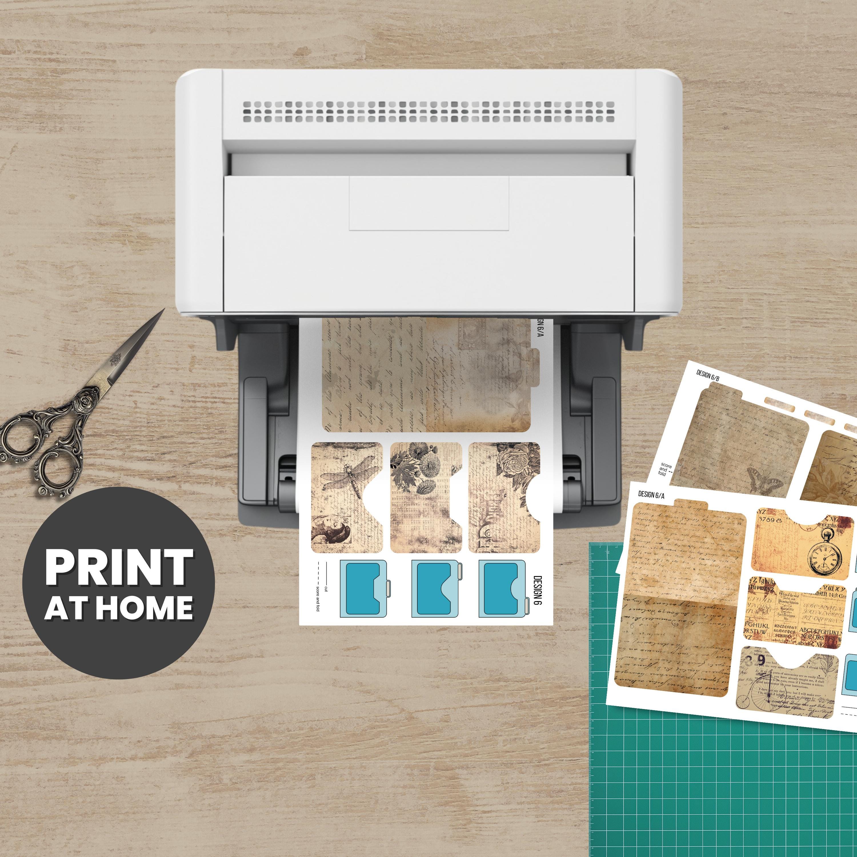 Vintage Ephemera Folder Pockets -set of Six Printable Junk Journal Kit ...