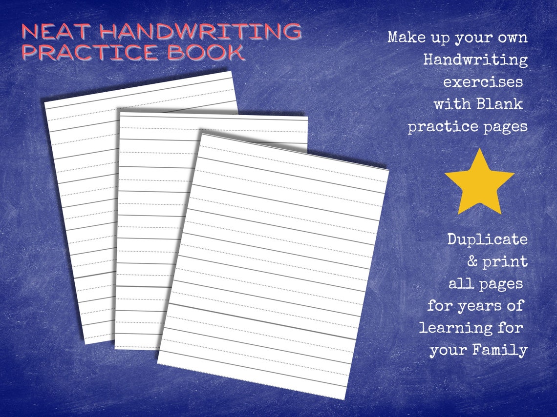 Printable Neat Handwriting Practice Sheets | Practice Writing Digital ...