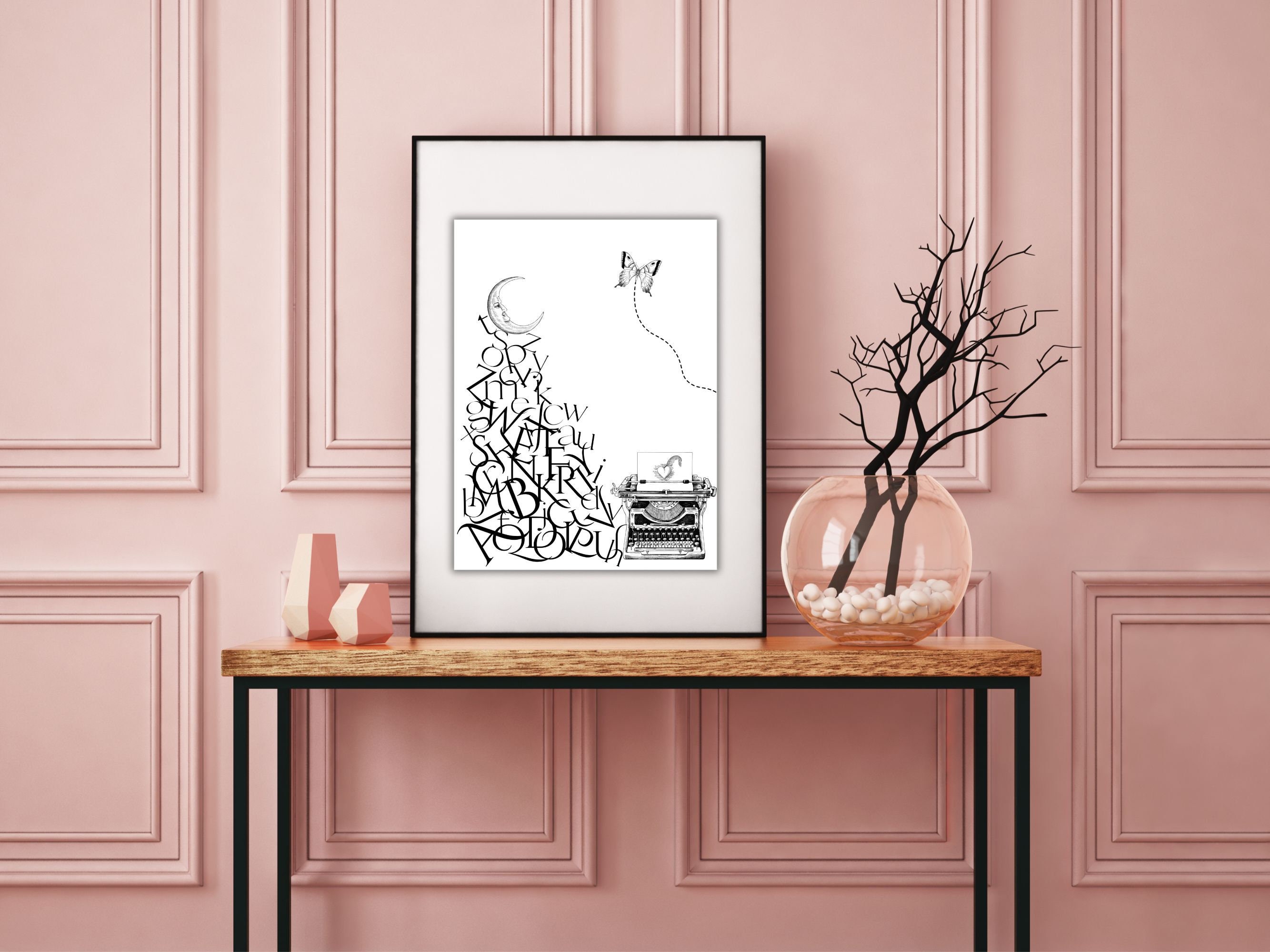 Printable Lettering Typography Gallery Wall Art Images Black - Etsy
