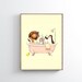 Playful Bath Time Wall Art Printable Nursery Wall Art | Kids Bath Room ...