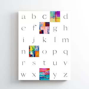 Abstract Art Alphabet poster Typography wall art Black White Lettering art Typography lettering Abstract art gallery wall art collection