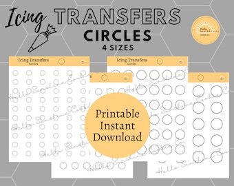 Royal Icing Transfer Sheet - Circles 4 Sizes