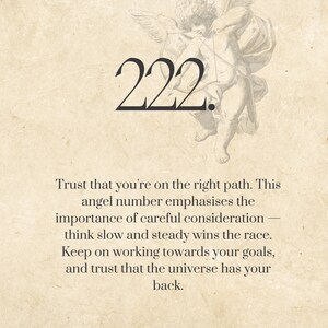angel number poster 222