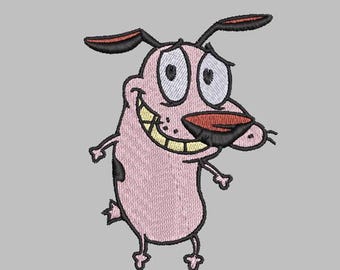 Archivo de bordado digital de Coraje, el perro cobarde