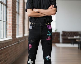 Herenmaten LOL League of Legends Jinx Custom-jeans