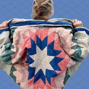Lined Heather Style Jacket made from a Lonestar Vintage Quilt