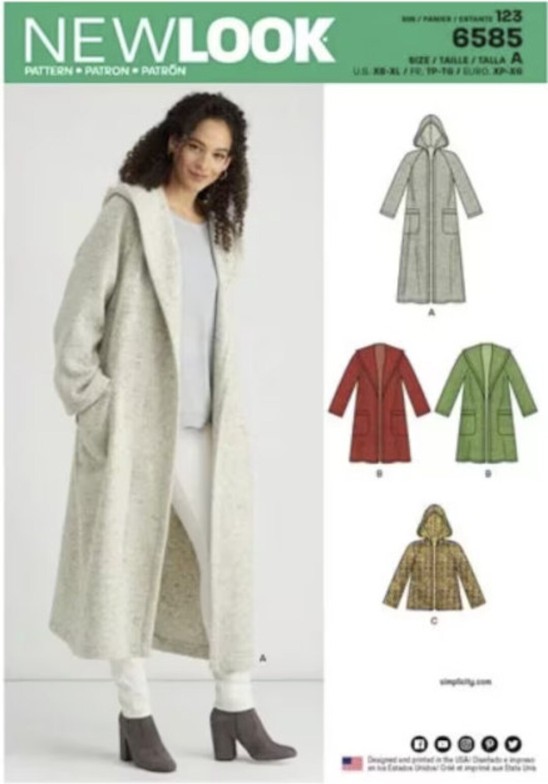 Free Shipping New Look Simplicity Coat/jacket Pattern - Etsy