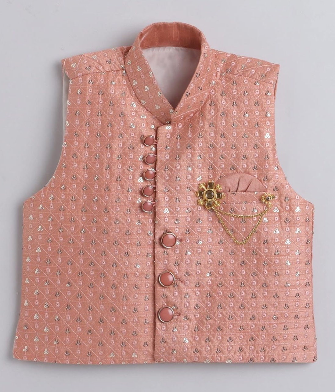 Boy Sherwani Kurta Set-White