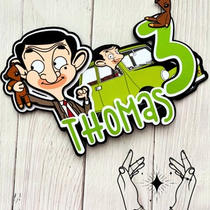 Adorno para tarta con temática de Mr Bean