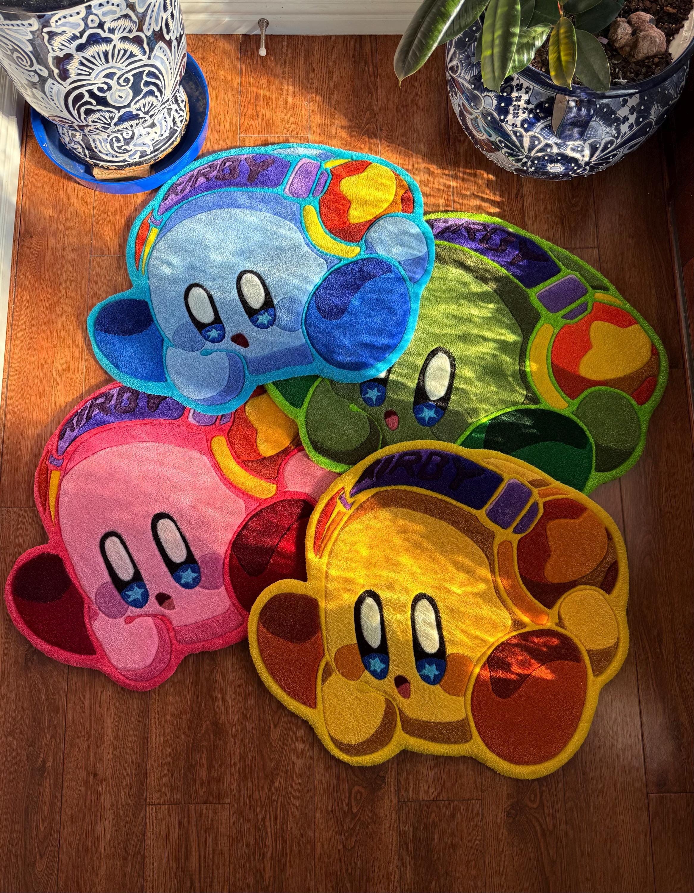 Handmade Kirby Tufted Rug | Anime Room Decor - Etsy
