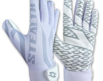 STEALTH Football Receiver Gloves – Super Stick-Tach Grip, Youth & Adult