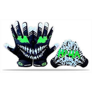Exote Sports Youth Football Gloves American Reciever Villain Football Gloves For Adult Men Women And Boys With Super Sticky Silicone Grip Palms Ultimate Performance Boosters (White, Youth Large), Receiving Gloves