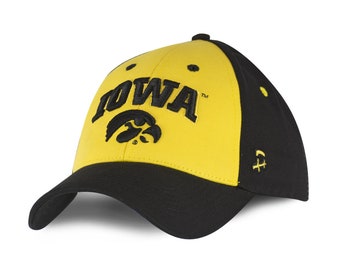 Iowa Hawkeyes Hat: Embroidered Baseball Cap, Adjustable