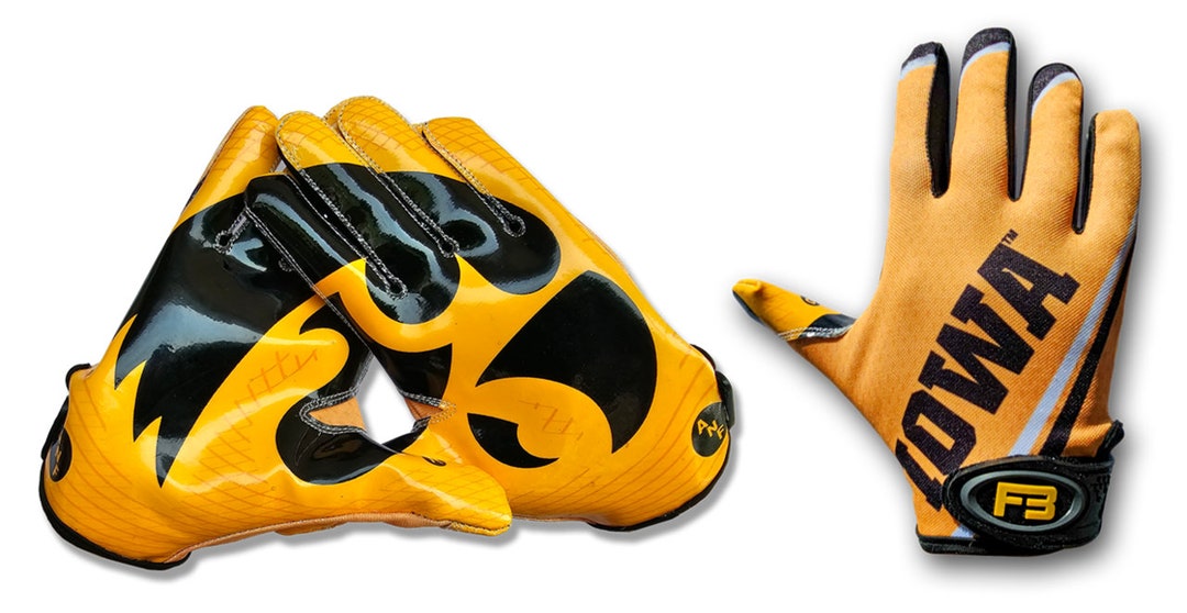 NEW University of Iowa Hawkeyes Football Receiver Gloves Collectible