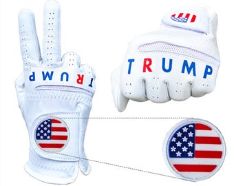 Trump USA Flag Cabretta Leather Golf Glove