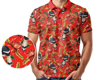 Funny Parody Tropical Magnum PI Golf Polo Shirt – UPF 40 Sun Protection