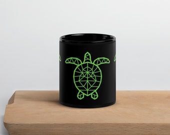 Turtle Black Glossy Mug