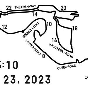 London Marathon Route with Bib & Time
