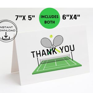 Bedankkaart tennis, bedankkaart tenniscoach