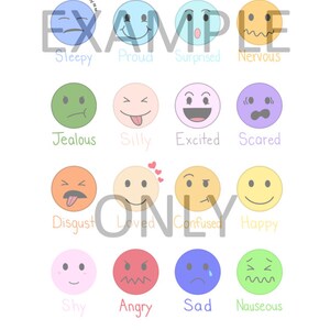 Set of 16 Printable Emotion Cards, Emotion Posters, Teaching Emotions ...