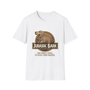 Jurassic Bark T-Shirt: Funny Dog Lover Gift, Jurassic Park Parody
