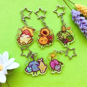 Rainbow Junimo Keychain Charms