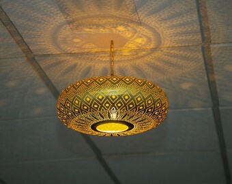 Moroccan Brass ceiling lamp, Moroccan ceiling lamp, moroccan lamp, Pendant Brass lamp, morocco lights,Gift christmas