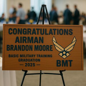 Personalized Air Force Basic Training Graduation Sign – Custom Name ...